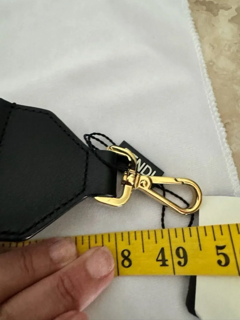 NWT Authentic FENDI FF Logo Adjustable Strap Black Made in Italy